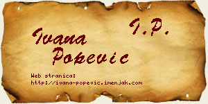 Ivana Popević vizit kartica